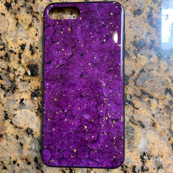 Purple & Gold Geode IPhone case and Popsocket - Picture 1 of 3